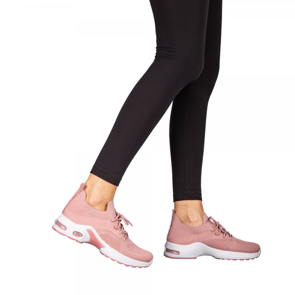 Γυναικεία αθλητικά παπούτσια ροζ από ύφασμα Fepa, 3 - Kalapod.gr